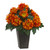 18 Spider Mum Artificial Plant In Black Tin Planter 8946 By Nearly Natural