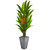 7 Heliconia Artificial Plant In Cement Planter 9212 By Nearly Natural