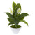 27 Spathifyllum Artificial Plant In White Vase 9415 By Nearly Natural