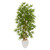 63 Bamboo Artificial Tree In White Planter 9871 By Nearly Natural