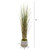 41" Grass And Bamboo Plant In Planter With Gold Trimming 9903 By Nearly Natural