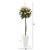 5' Rose Topiary Artificial Tree In White Planter 9976 By Nearly Natural