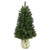 4.5' West Virginia Pine Xmas Tree W/100 In Floral Planter T2345 By Nearly Natural
