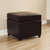 Baxton Studio Dark Brown Full Leather Storage Cube Ottoman 0380 001 Dark Brown By Wholesale Interiors