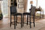 Baxton Libra Brown Bar Stool With Nail Head Trim (2 Set) - SKU143017