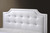 Baxton Studio Carlotta White Modern Bed With Upholstered Headboard - Full Size BBT6376-White-Full By Wholesale Interiors