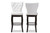 Baxton Studio Leonice Modern And Contemporary White Faux Leather Upholstered Button Tufted 29 Inch 2 Piece Swivel Bar Stool Set Bbt5222 White By Wholesale Interiors