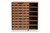Shirley "Walnut Wood 2-Door Shoe Cabinet With Open Shelves - SKU143271