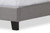 Baxton Paris Grey Fabric Upholstered Twin Size Tufting Bed - SKU143291