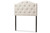 Baxton Studio Myra Modern And Contemporary Light Beige Fabric Upholstered Button-Tufted Scalloped Twin Size Headboard BBT6505-Light Beige-Twin HB By Wholesale Interiors