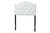 Myra White Leather Button-Tufted Scalloped Twin Size Headboard - SKU143334