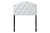 Myra White Leather Button-Tufted Scalloped Twin Size Headboard - SKU143334