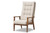 Roxy Walnut Finish Wood & Upholstered High-Back Chair Bbt5265--Cc-6086-1