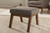 Baxton Studio Aberdeen Mid-Century Modern Walnut Wood Finishing And Gravel Fabric Upholstered Ottoman BBT5254-Gravel-OTTO-TH1308 By Wholesale Interiors