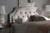 Baxton Mars Greyish Beige Fabric Queen Size Headboard - SKU143425