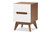 Baxton Studio Calypso Mid-Century Modern White And Walnut Wood 3-Drawer Storage Nightstand Calypso-Walnut/White-NS By Wholesale Interiors