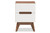 Baxton Studio Calypso Mid-Century Modern White And Walnut Wood 3-Drawer Storage Nightstand Calypso-Walnut/White-NS By Wholesale Interiors
