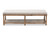 Celeste Weathered Oak Beige Linen Upholstered Bench - SKU143507