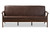 Baxton Studio Bianca Mid-Century Modern Walnut Wood Dark Brown Distressed Faux Leather 3-Seater Sofa Bianca-Dark Brown/Walnut Brown-SF By Wholesale Interiors