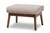 Baxton Studio Bianca Mid-Century Modern Walnut Wood Light Grey Fabric Ottoman Bianca-Light Grey/Walnut Brown-Otto By Wholesale Interiors