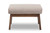 Baxton Studio Bianca Mid-Century Modern Walnut Wood Light Grey Fabric Ottoman Bianca-Light Grey/Walnut Brown-Otto By Wholesale Interiors