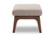 Baxton Studio Bianca Mid-Century Modern Walnut Wood Light Grey Fabric Ottoman Bianca-Light Grey/Walnut Brown-Otto By Wholesale Interiors