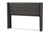 Baxton Studio Ginaro Modern And Contemporary Dark Grey Fabric Button-Tufted Nail Head King Size Winged Headboard BBT6627-Dark Grey-King HB By Wholesale Interiors