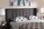 Baxton Studio Ginaro Modern And Contemporary Dark Grey Fabric Button-Tufted Nail Head King Size Winged Headboard BBT6627-Dark Grey-King HB By Wholesale Interiors
