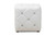 Baxton Studio Stacey Modern And Contemporary White Faux Leather Upholstered Ottoman 1710-White By Wholesale Interiors