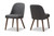 Cod Grey Upholstered Walnut Finished Wood Dining Chair (2 Set) - SKU143629