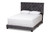Baxton Studio Candace Luxe And Glamour Dark Grey Velvet Upholstered Queen Size Bed Candace-Grey-Queen By Wholesale Interiors