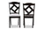 Ruth Grey Upholstered And Espresso Dining Chair 2 Set Rh133C-/Grey-Dc