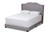Baxton Aden Grey Fabric Upholstered King Size Bed Aden-Grey-King