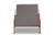 Baxton Studio Perris Mid-Century Modern Grey Fabric Upholstered Walnut Wood Lounge Chair BBT8042-Grey-CC By Wholesale Interiors