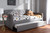 Baxton Studio Camelia Modern And Contemporary Grey Fabric Upholstered Button Tufted Twin Size Sofa Daybed With Roll Out Trundle Guest Bed Camelia Light Grey Daybed By Wholesale Interiors