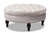 Baxton Studio Palfrey Transitional Grey Velvet Fabric Upholstered Button Tufted Cocktail Ottoman 531-Slate Grey-Otto By Wholesale Interiors