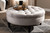 Baxton Studio Palfrey Transitional Grey Velvet Fabric Upholstered Button Tufted Cocktail Ottoman 531-Slate Grey-Otto By Wholesale Interiors