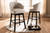 Baxton Studio Theron Transitional Light Beige Fabric Upholstered Wood Swivel Bar Stool Set Of 2 Bbt5210B Light Beige Bs By Wholesale Interiors
