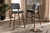 Baxton Studio Colton Mid Century Modern Dark Gray Fabric Upholstered And Walnut Finished Wood Bar Stool Set Of 2 Colton Dark Grey Bs By Wholesale Interiors