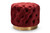 Baxton Studio Valeria Glam Burgundy Red Velvet Fabric Upholstered Gold-Finished Button Tufted Ottoman TSFOT030-Burgundy/Gold-Otto By Wholesale Interiors