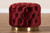 Baxton Studio Valeria Glam Burgundy Red Velvet Fabric Upholstered Gold-Finished Button Tufted Ottoman TSFOT030-Burgundy/Gold-Otto By Wholesale Interiors
