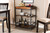 Baxton Studio Capri Vintage Rustic Industrial Oak Brown And Black Finished Mobile Metal Bar Cart With Stemware Rack Sr1802021 Oak Brown Black By Wholesale Interiors