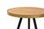 Baxton Studio Lauro Modern And Contemporary Round Walnut Wood And Metal End Table With Two-Tone Black And Gold Legs RS410-W-ET By Wholesale Interiors