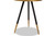 Baxton Studio Lauro Modern And Contemporary Round Walnut Wood And Metal End Table With Two-Tone Black And Gold Legs RS410-W-ET By Wholesale Interiors
