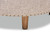 Vinet Beige Fabric Upholstered Natural Wood Cocktail Ottoman - SKU143866