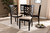 Baxton Studio Caron Modern And Contemporary Sand Fabric Upholstered Espresso Brown Finished Wood Dining Chair Set Of 4 Rh317C Sand Dark Brown Dc 4Pk By Wholesale Interiors