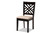 Baxton Studio Caron Modern And Contemporary Sand Fabric Upholstered Espresso Brown Finished Wood Dining Chair Set Of 4 RH317C-Sand/Dark Brown-DC-4PK By Wholesale Interiors