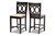 Baxton Studio Lenoir Modern And Contemporary Sand Fabric Upholstered Espresso Brown Finished Wood 2-Piece Counter Height Pub Chair Set RH315P-Sand/Dark Brown-PC By Wholesale Interiors
