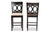 Baxton Studio Lenoir Modern And Contemporary Sand Fabric Upholstered Espresso Brown Finished Wood 2-Piece Counter Height Pub Chair Set RH315P-Sand/Dark Brown-PC By Wholesale Interiors