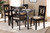 Baxton Studio Lenoir Modern And Contemporary Sand Fabric Upholstered Espresso Brown Finished Wood 5 Piece Dining Set Rh315C Sand Dark Brown 5Pc Dining Set By Wholesale Interiors